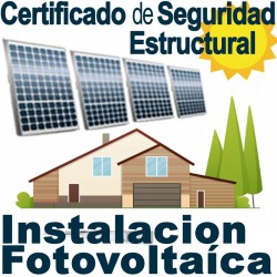Certificado seguridad estructural para instalación fotovoltaica en viviendas autoconsumo aislada